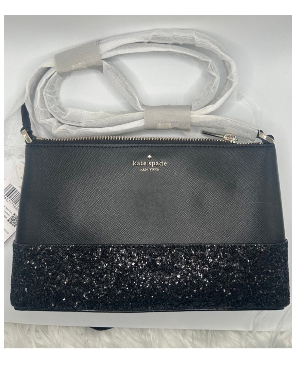Kate Spade Flash Glitter Fabric Mixed Mat K8711 Crossbody Bag NWT $279
